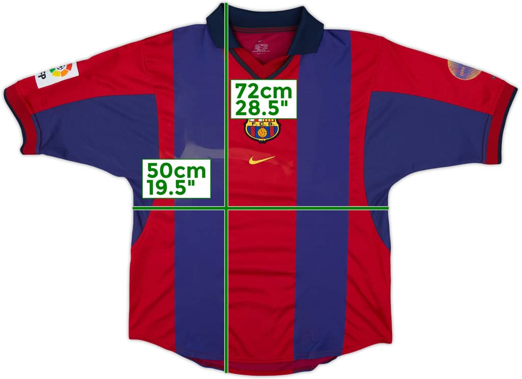 2000-01 Barcelona Home Shirt - 5/10 - (M)