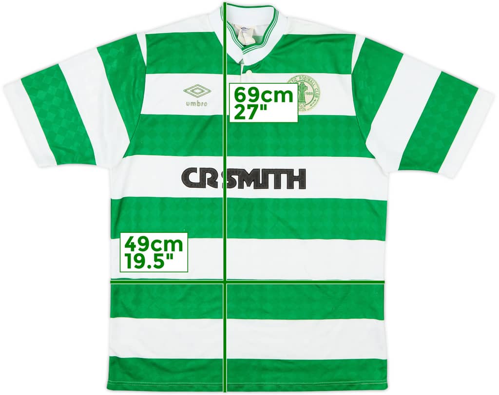1987-89 Celtic Centenary Home Shirt - 8/10 - (S)