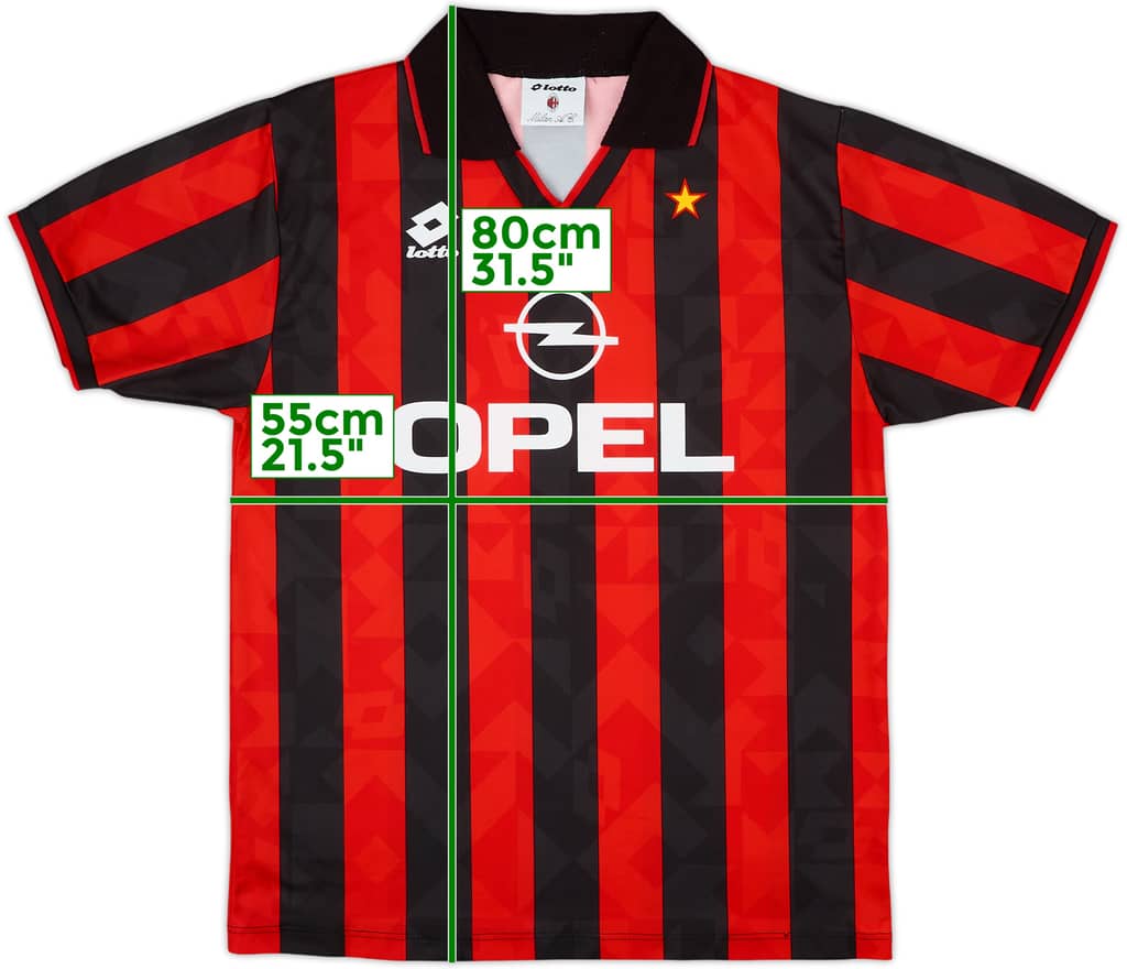 1994-95 AC Milan Home Shirt - 9/10 - (L)