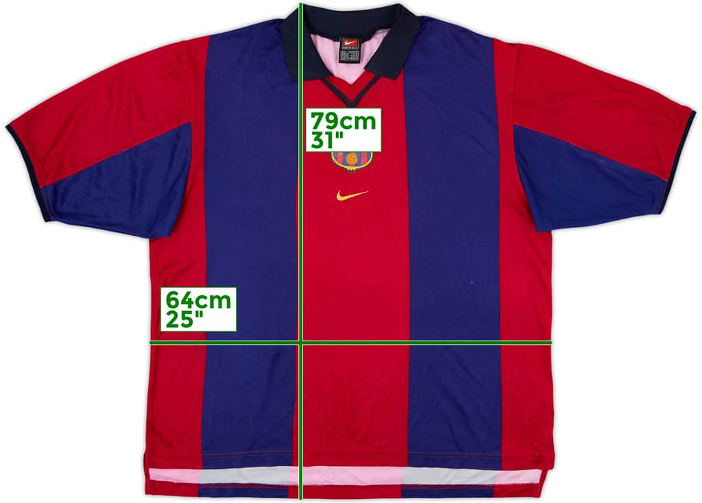 2000-01 Barcelona Basic Home Shirt - 5/10 - (L)