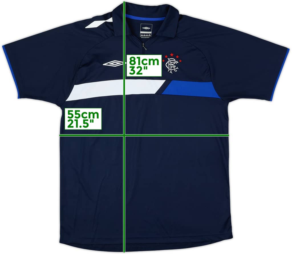 2006-07 Rangers Umbro 1/4 Zip Polo Shirt - 9/10 - (L)