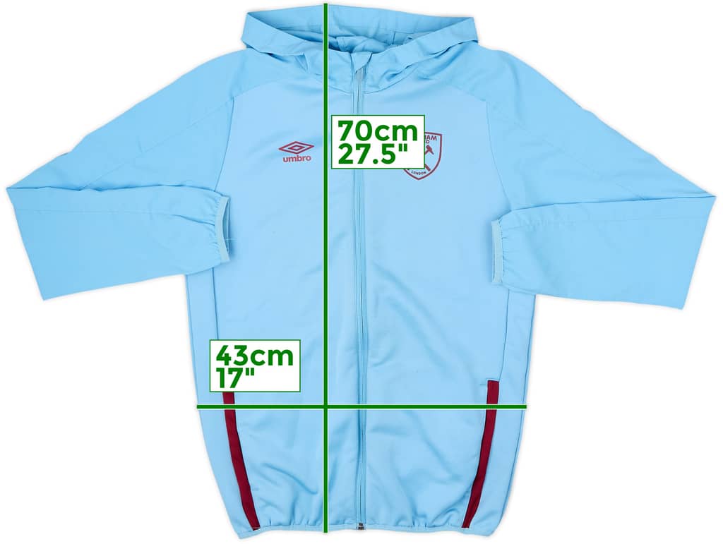 2016-17 West Ham Umbro Hooded Track Jacket - 7/10 - (XL.Boys)