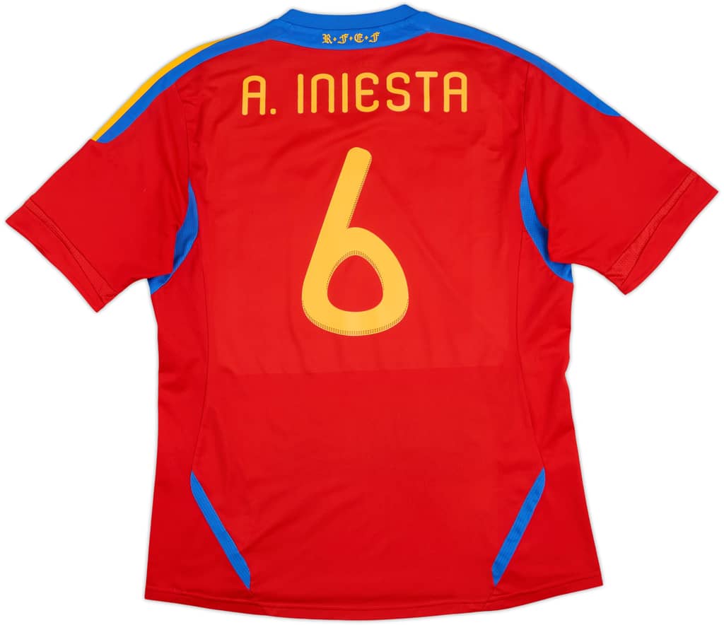 2010-11 España Camiseta Local A.Iniesta #6 - 8/10 - (XL)