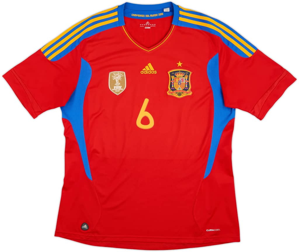 2010-11 España Camiseta Local A.Iniesta #6 - 8/10 - (XL)