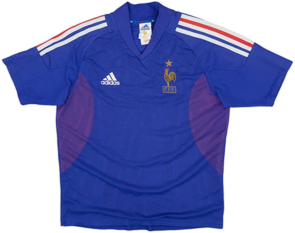 2002-04 France Home Shirt - 8/10 - (M.Boys)