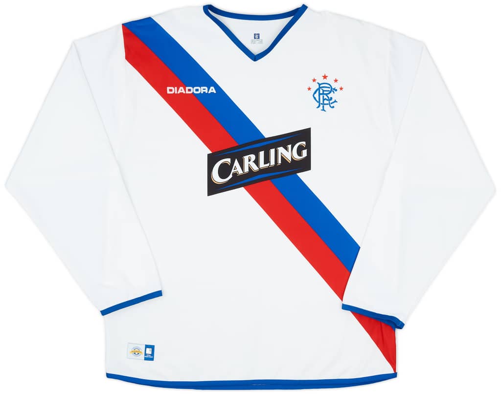 2004-05 Rangers Away L/S Shirt - 7/10 - (XL)