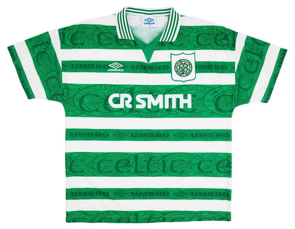 1995-97 Celtic Home Shirt - 8/10 - (XL)