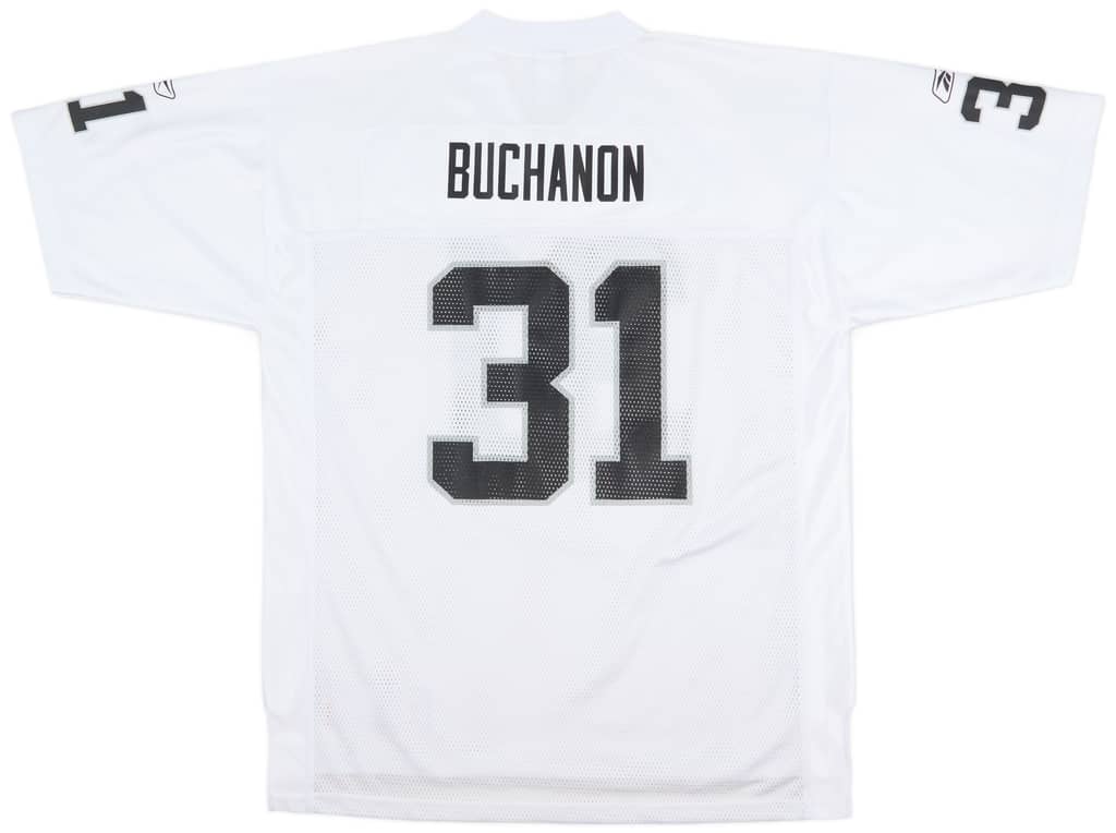 2004 Oakland Raiders Buchanon #31 Reebok On Field Away Jersey (Excellent) XL