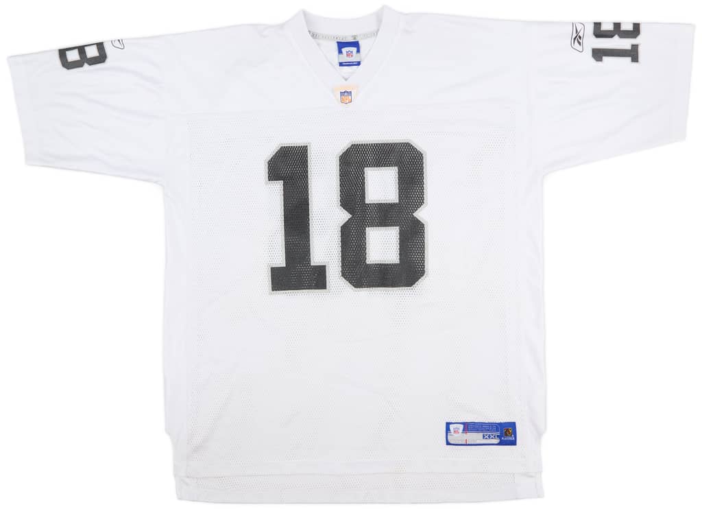 2005-06 Oakland Raiders Moss #18 Reebok On Field Away Jersey (Good) XXL