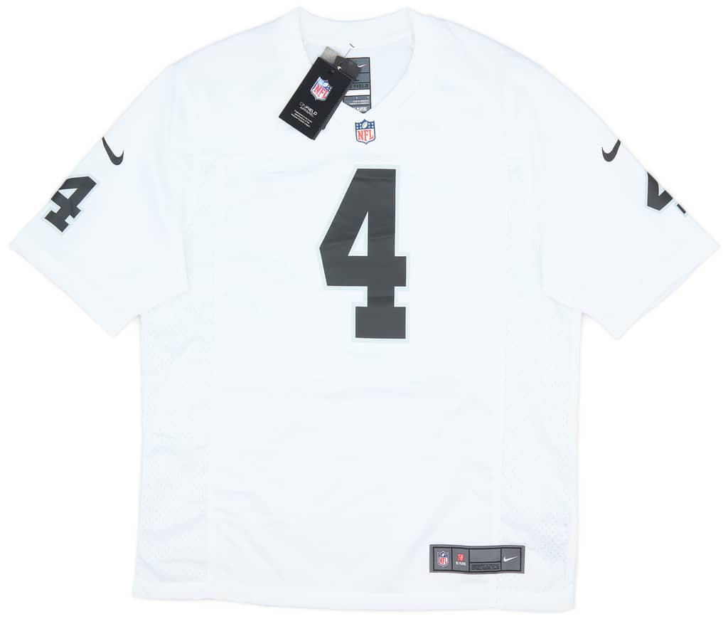 2020-22 Las Vegas Raiders Carr #4 Nike Game Away Jersey (L)