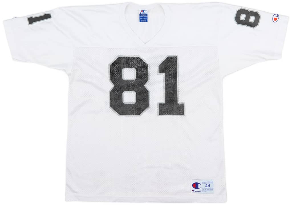 1995-00 Oakland Raiders Brown #81 Champion Away Jersey (Good) L