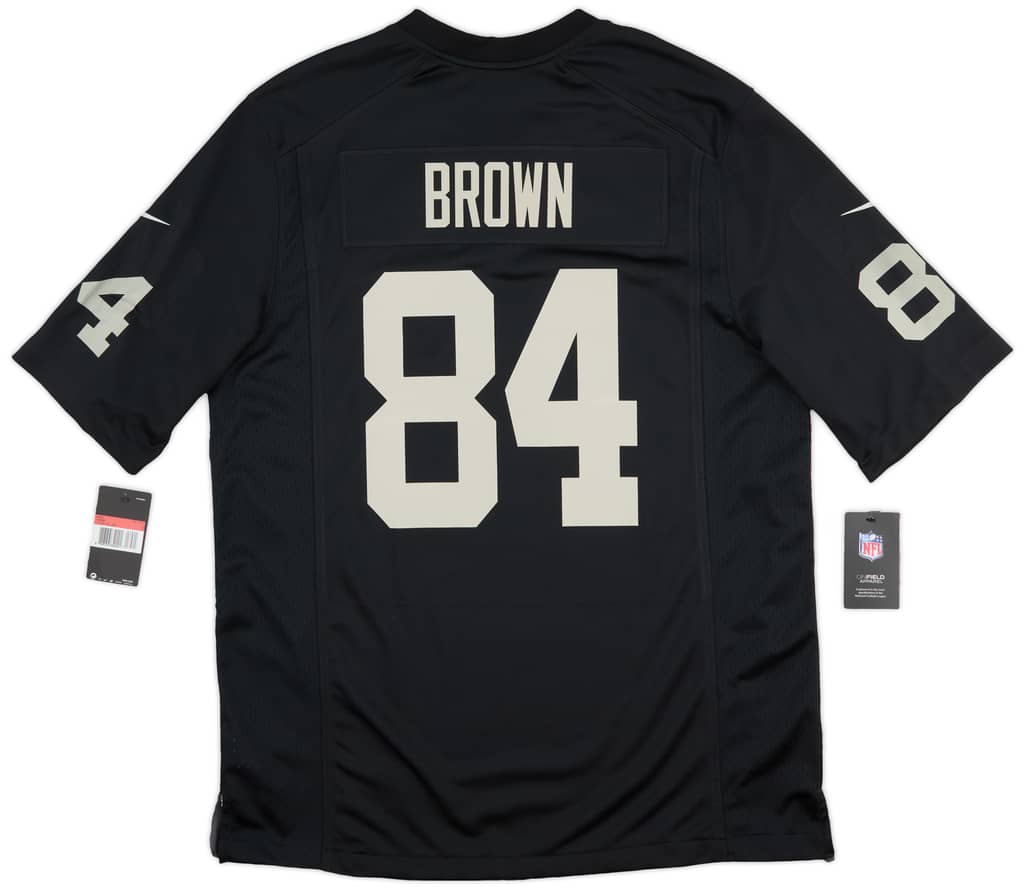 2019 Oakland Raiders Brown #84 Nike Game Home Jersey (L)