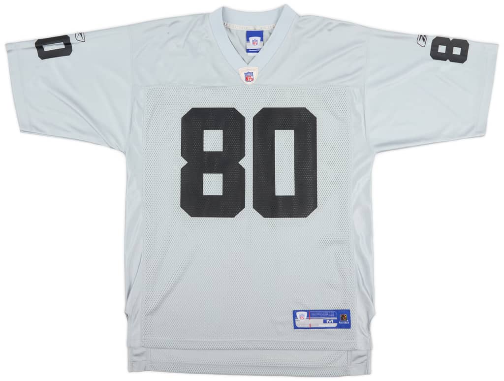 2004 Oakland Raiders Rice #80 Reebok On Field Alternate Jersey (Good) M