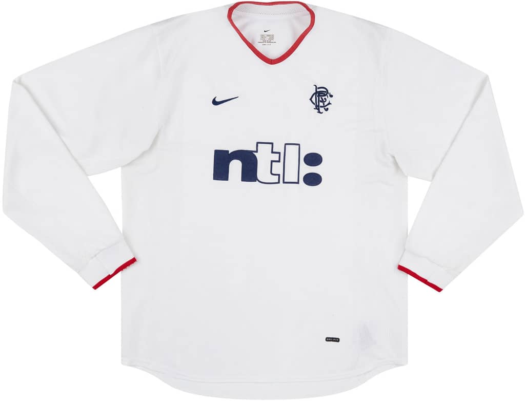2001-02 Rangers Away L/S Shirt - 8/10 - (XL)