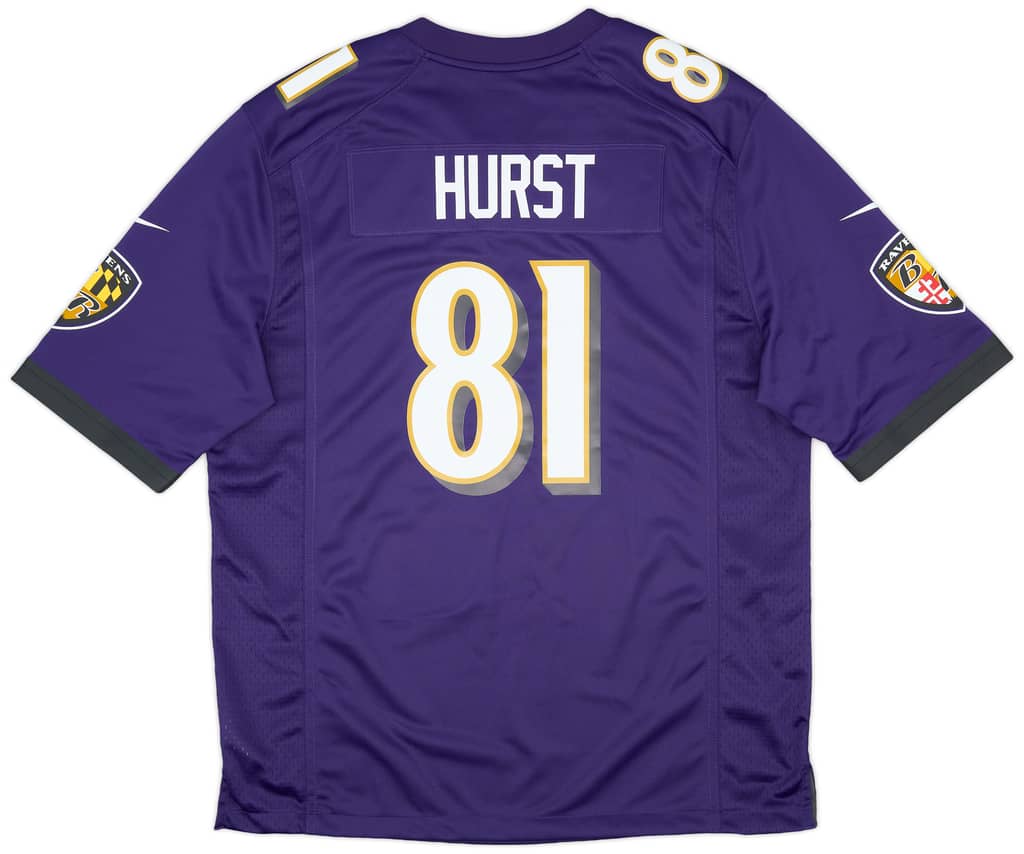 2018-19 Baltimore Ravens Hurst #81 Nike Game Home Jersey (Excellent) L