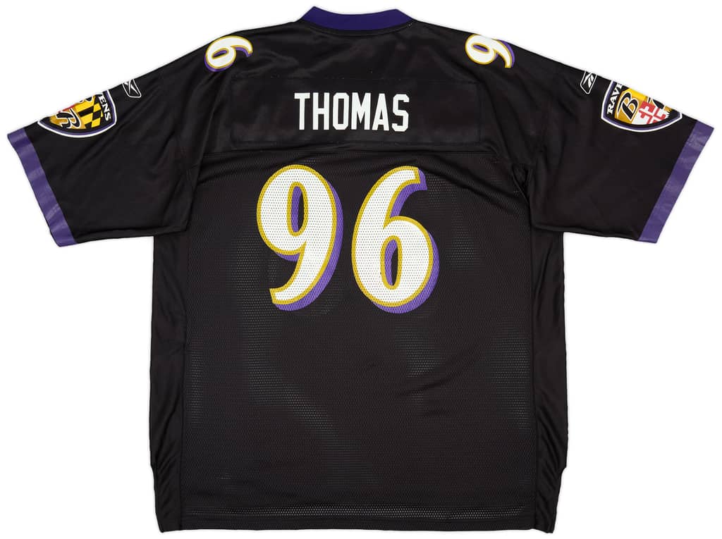 2005-06 Baltimore Ravens Thomas #96 Reebok On Field Alternate Jersey (Very Good) XXL