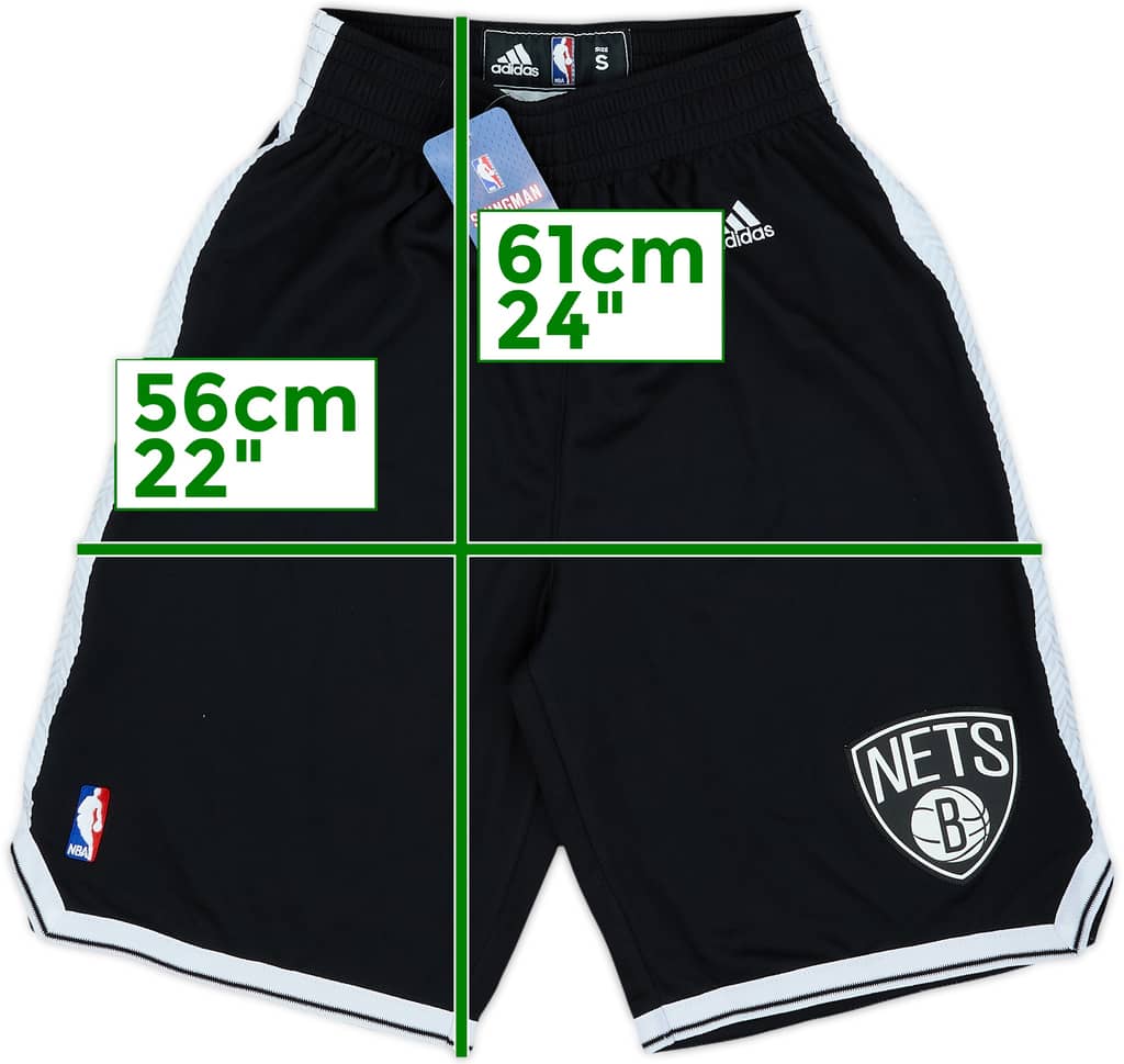 2012-14 Brooklyn Nets adidas Swingman Away Shorts (S)