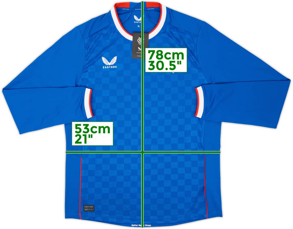 2022-23 Rangers Home L/S Shirt (XL)
