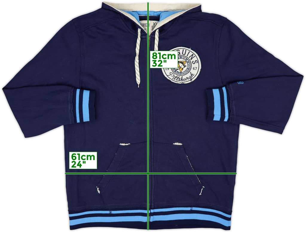 2012-13 Pittsburgh Penguins CCM Hooded Sweat Top - 8/10 - (XL)