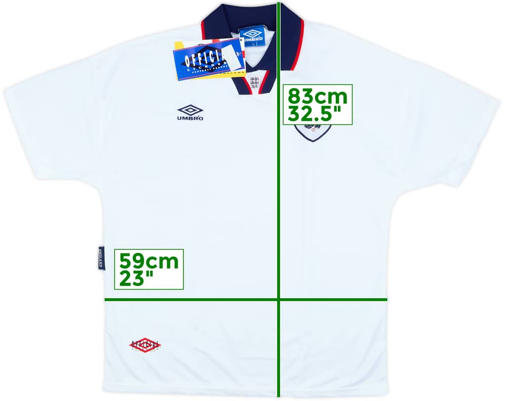 1993-95 England Home Shirt (XL)
