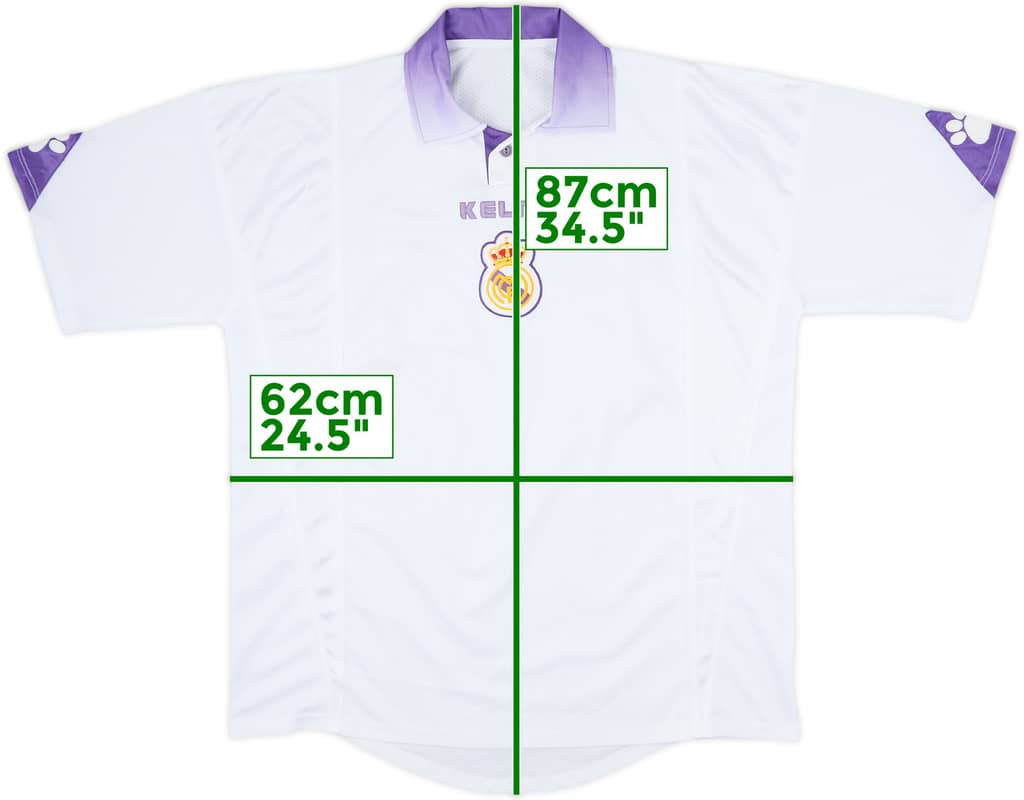 Camiseta de local prototipo del Real Madrid 1997-98 - 8/10 - (L)