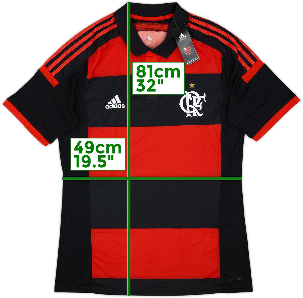 2014 Flamengo Authentic Home Shirt (L)