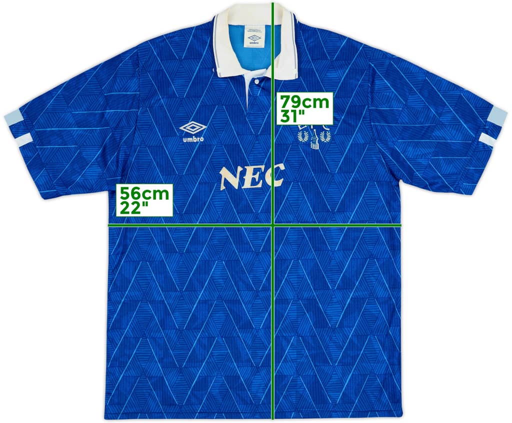 1989-91 Everton Home Shirt - 8/10 - (L)