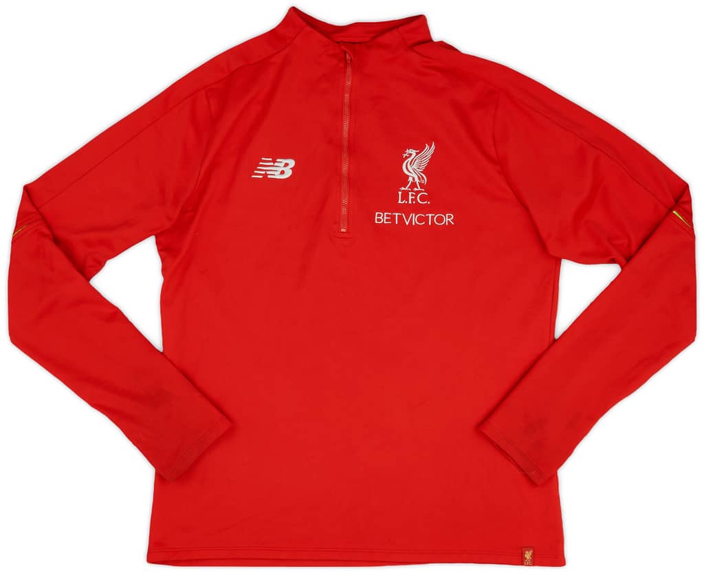 2016-17 Liverpool New Balance 1/4 Zip Training Top - 9/10 - (L)