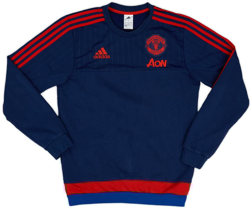 2015-16 Manchester United adidas Sweat Top - 9/10 - (S)