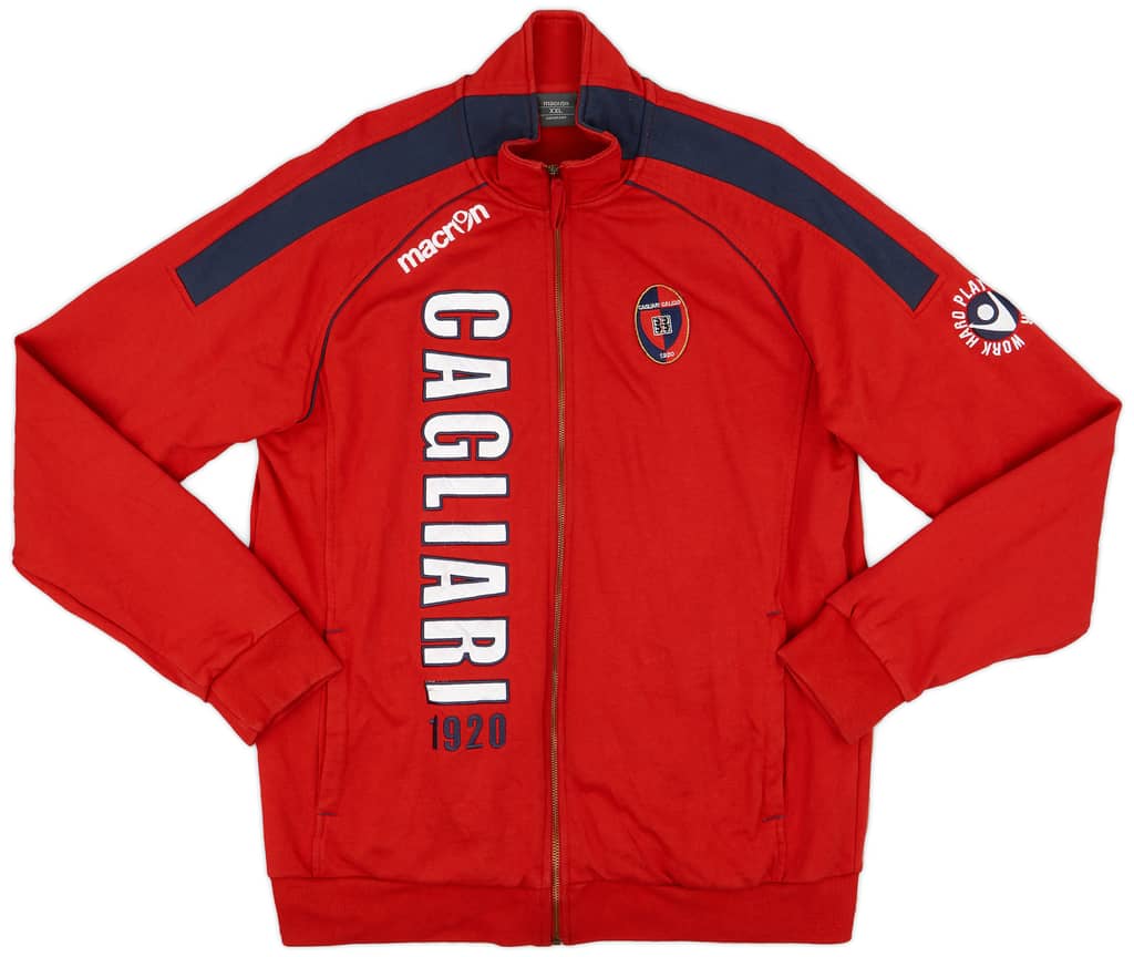 2008-09 Cagliari Macron Track Jacket - 9/10 - (XXL)