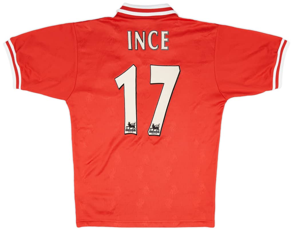 1996-98 Liverpool Home Shirt Ince #17 - 7/10 - (S)