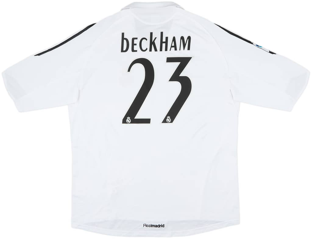 2005-06 Real Madrid Home Shirt Beckham #23 - 6/10 - (S)