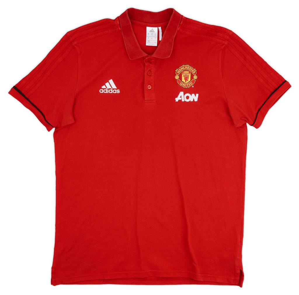 2017-18 Manchester United adidas Training Polo Shirt - 8/10 - (XL)