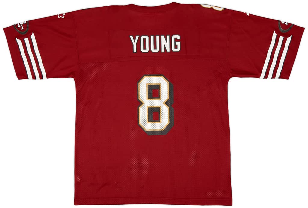 1996-98 San Francisco 49ers Young #8 Starter Home Jersey (Excellent) XL.Kids