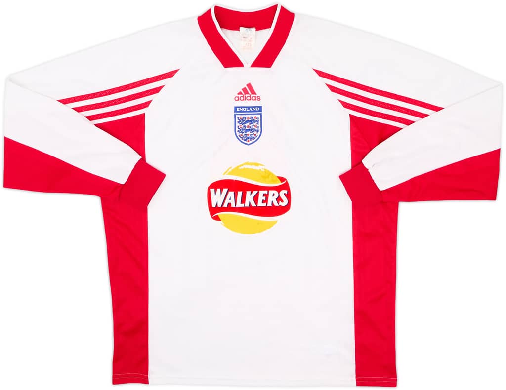 Camiseta de local versión de partido de England Schoolboys 1998-00 L/S #8