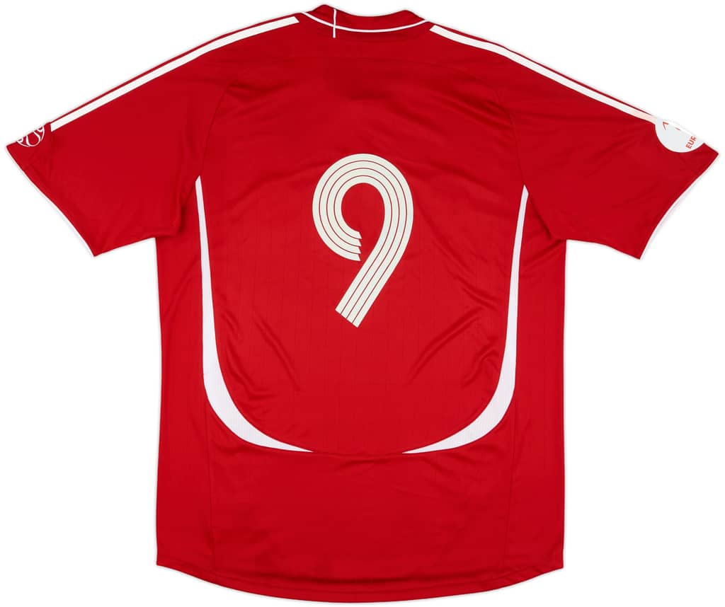 2006 Denmark Match Worn Signed Home Shirt #9 (Tomasson) v Northern Ireland