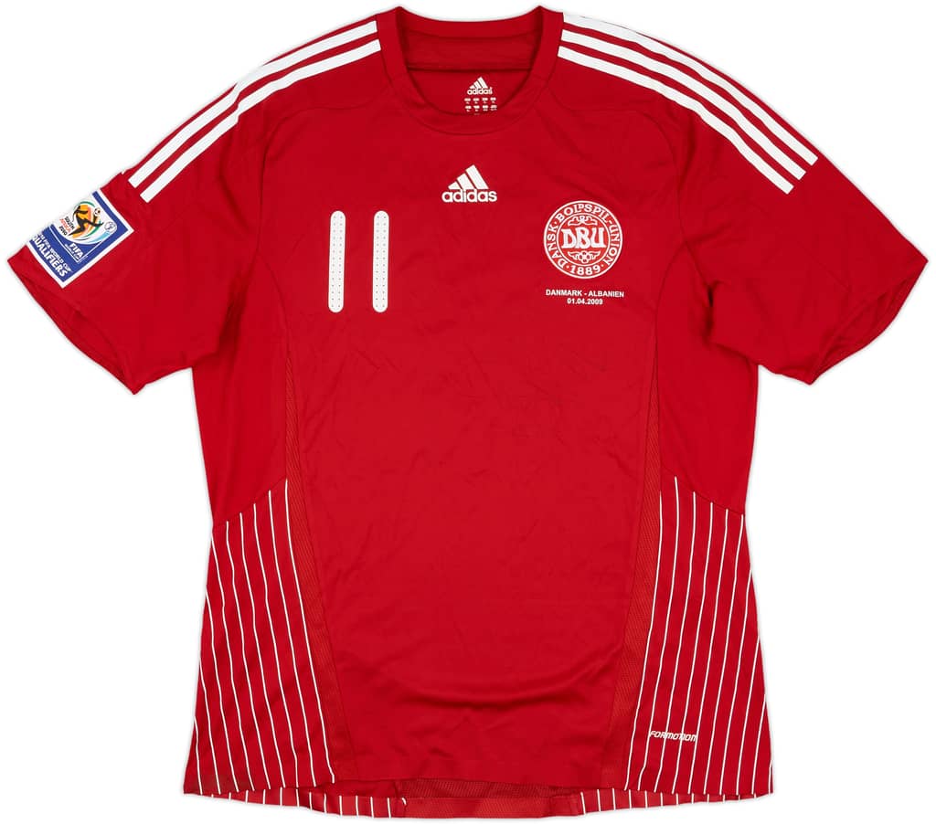2009 Denmark Match Worn Home Shirt #11 (Larsen) v Albania