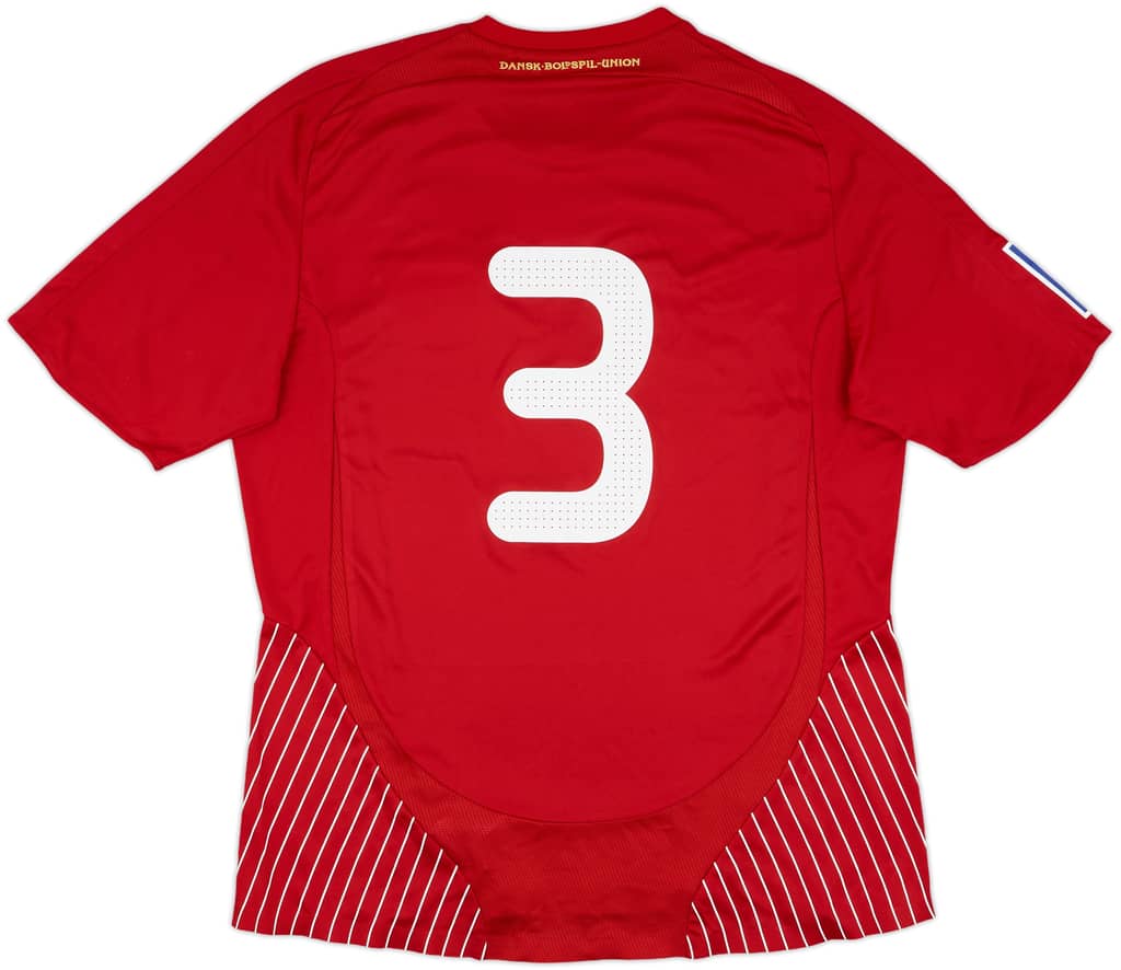 2009 Denmark Match Worn Signed Home Shirt #3 (Andreasen) v Albania