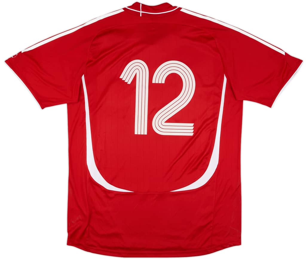 2006 Denmark Match Worn Home Shirt #12 (Helveg) v Poland