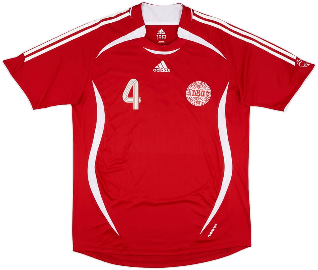2006-08 Denmark Match Issue Home Shirt #4