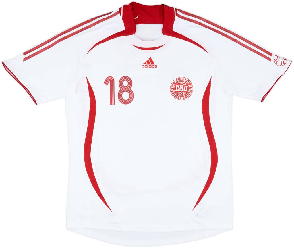 2008-10 Denmark Match Issue Home Shirt #18