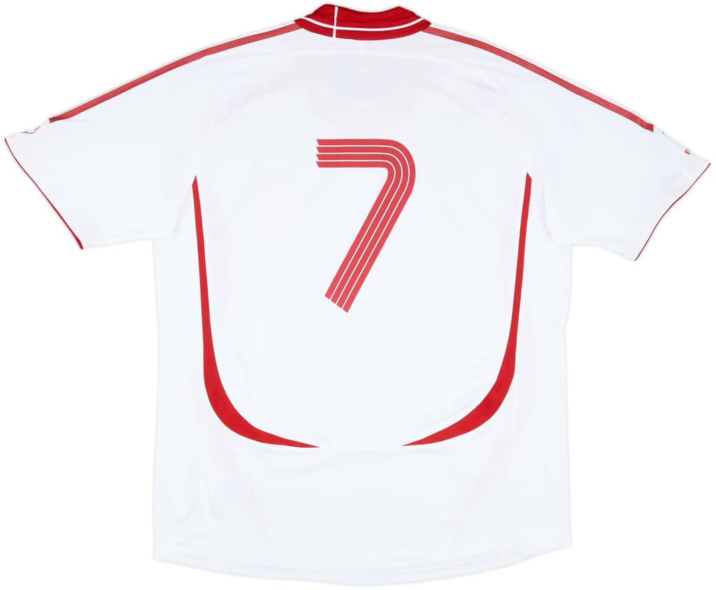 2007 Denmark Match Worn Away Shirt #7 (Rommedahl)