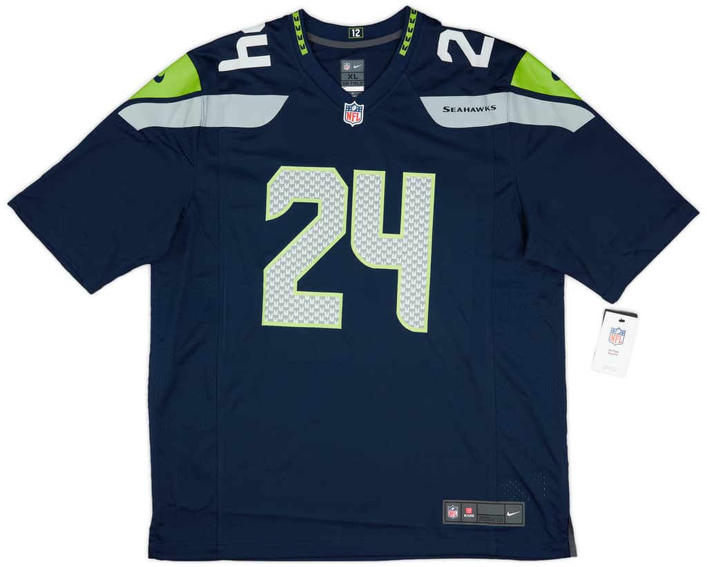 2019 Seattle Seahawks Lynch #24 Nike Game Home Jersey (L)