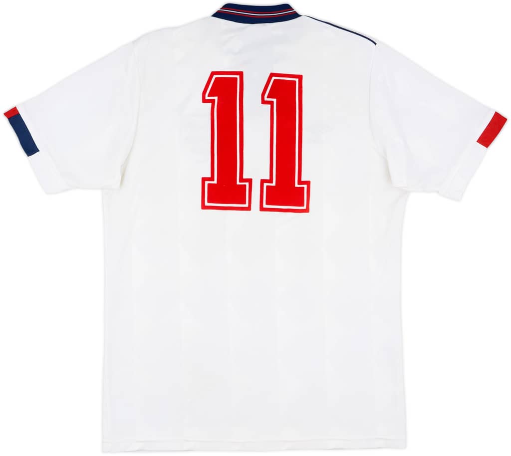 1990 England U-21 Match Issue Home Shirt #11 (Robins)