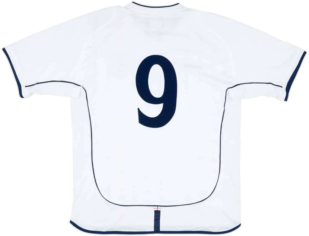 2001 England Match Issue Home Shirt #9 (Cole)