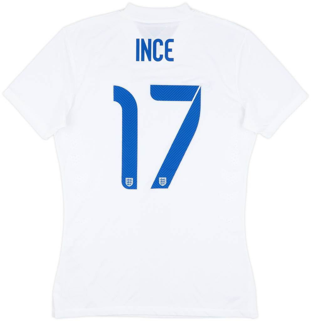 2014 England U-21 Match Issue Home Shirt Ince #17