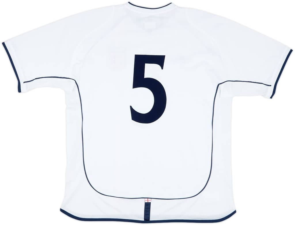 2001-02 England Match Issue Home Shirt #5 (Brown)
