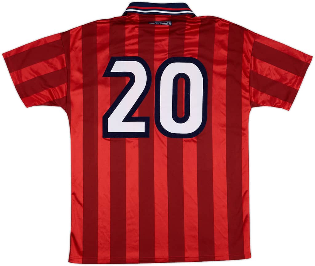 1997-99 England U-18 Match Issue Home Shirt #20