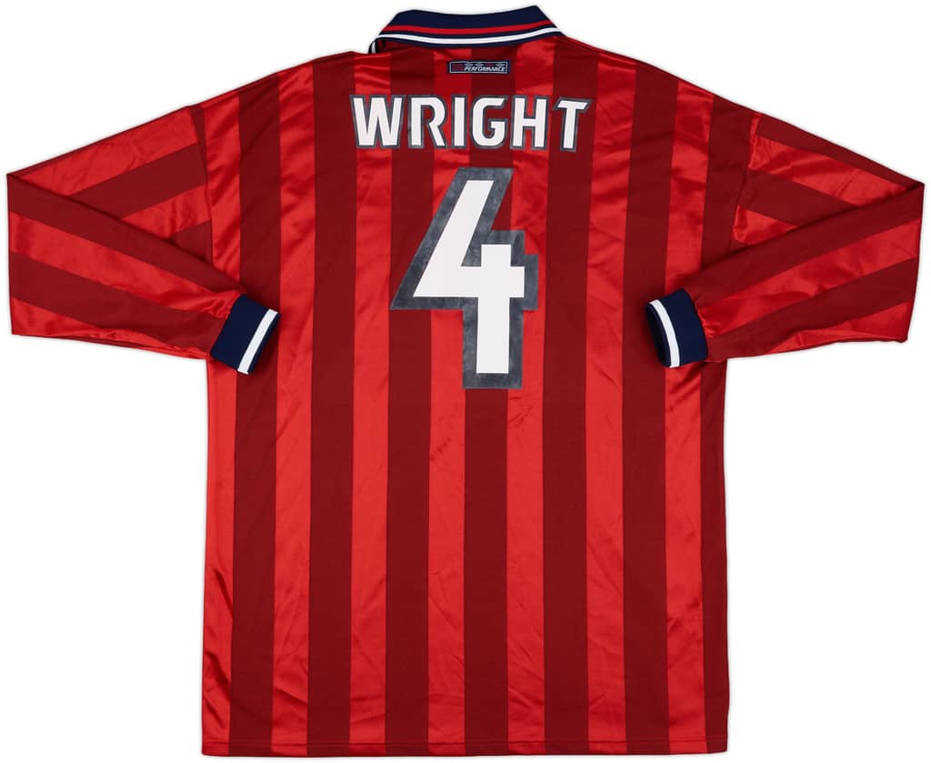 1999 England Match Issue World Youth Championship Away L/S Shirt Wright #4