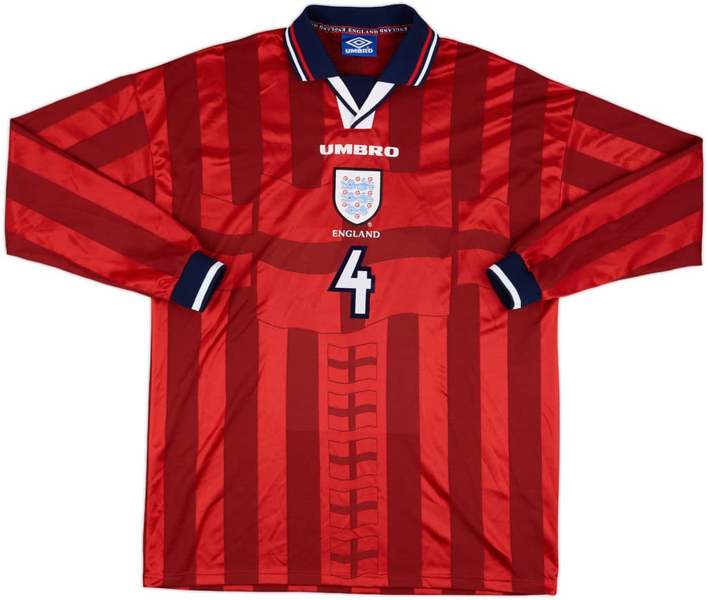 1999 England Match Issue World Youth Championship Away L/S Shirt Wright #4